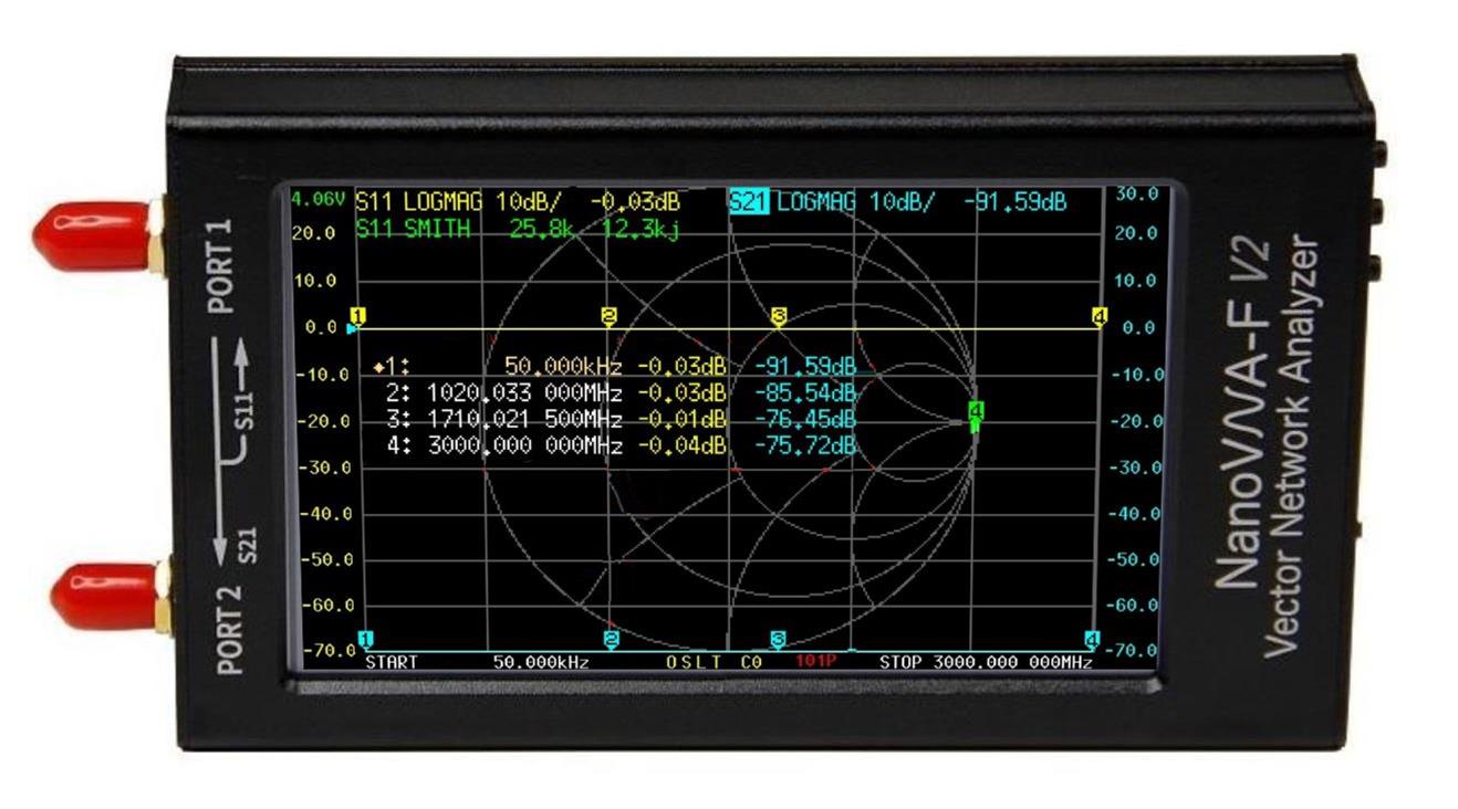 NanoVNA-F V2 4.3 дюйма, IPS, векторный анализатор радиоцепей	